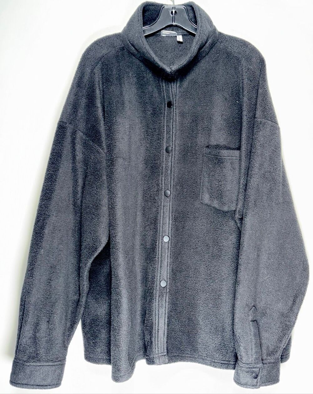 ASOS Curve black Sherpa Shacket size 16